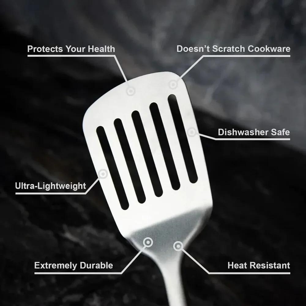 Taima 100% Pure Titanium Spatula Kitchen Utensil Lightweight, Antibacterial